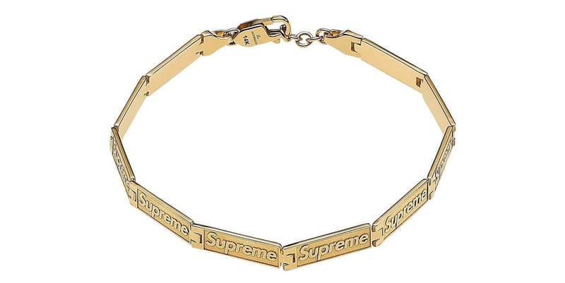 Supreme x Jacob & Co. Engraved Link Bracelet SS23 | Hypebeast