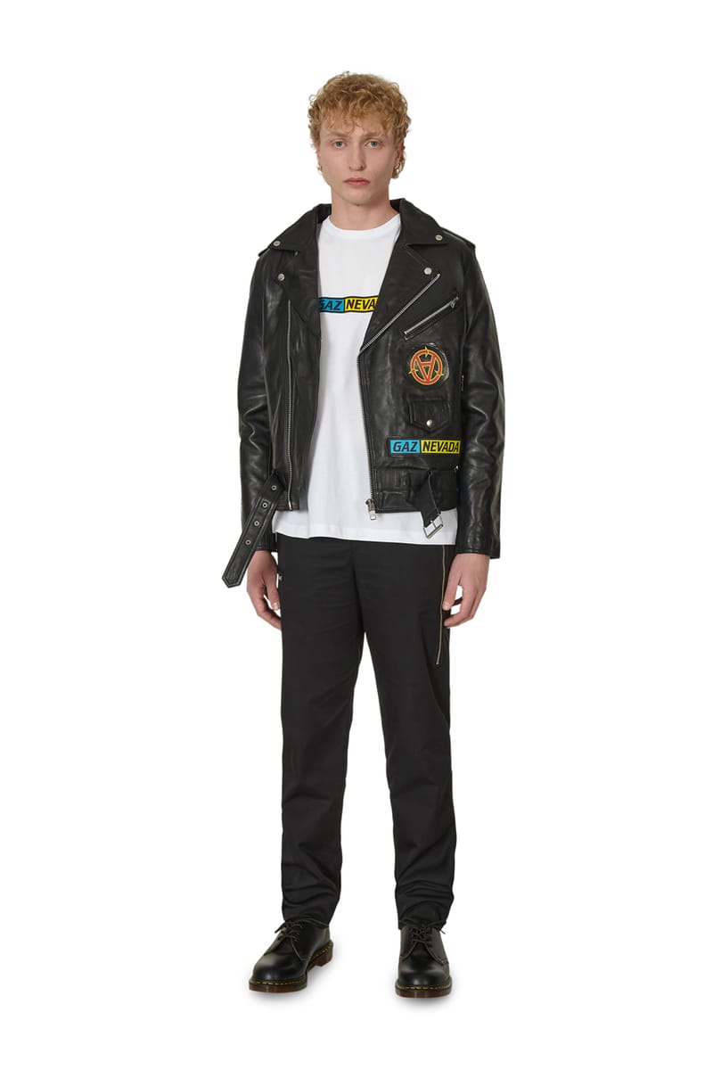 Saint laurent multi hot sale patch leather jacket