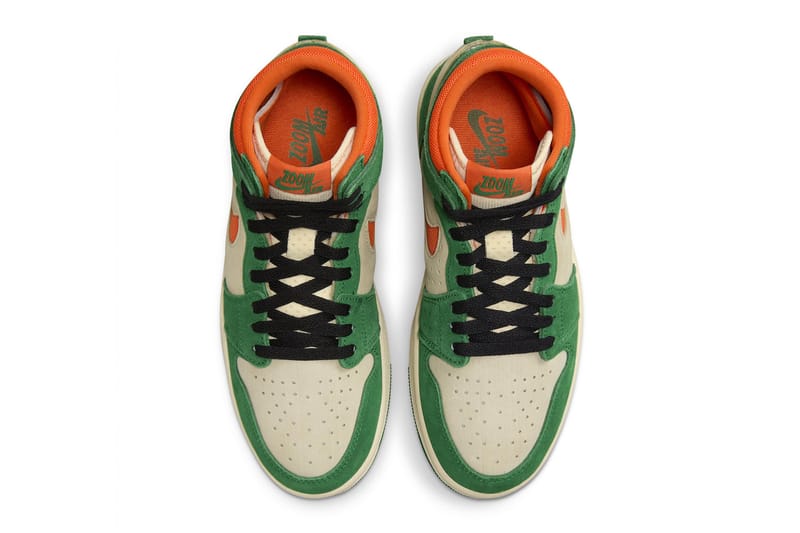 Orange and green jordan on sale 1s