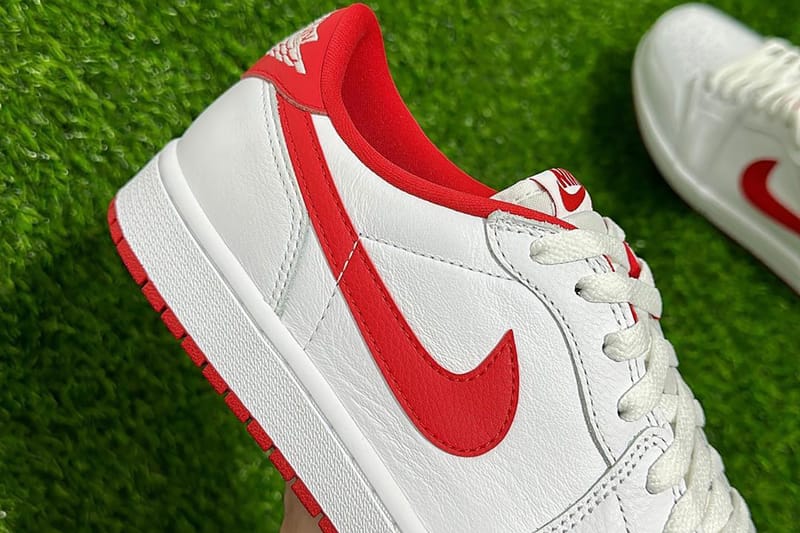 Nike air jordan 1 low red white deals