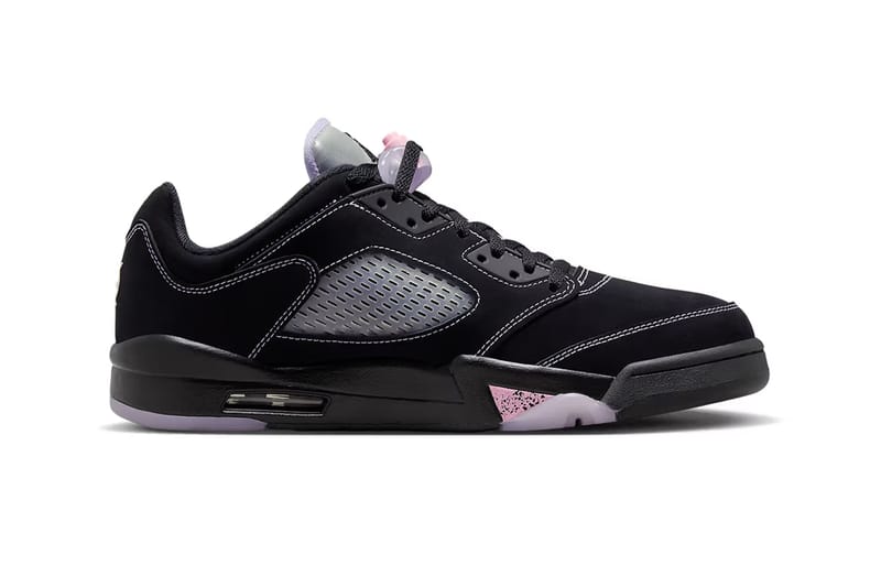 Jordan 5 sale black and pink