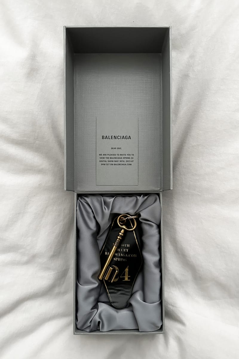 Balenciaga Spring 2024 Show Invite Is a Gold Key | Hypebeast