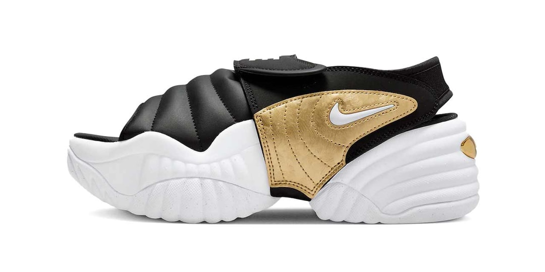 Nike добавляет крапинки «металлического золота» на сандалии Air Adjust Force
