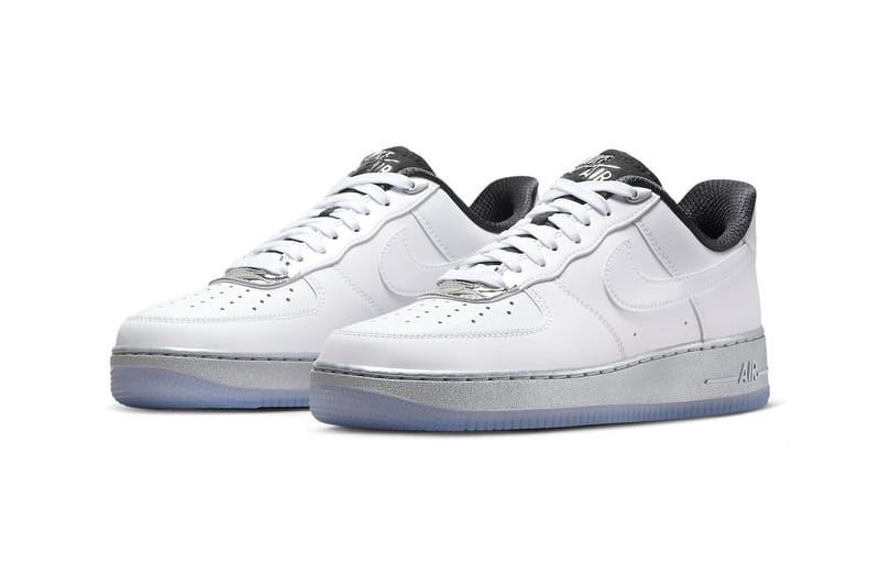 Nike air force 2024 1 white metallic silver