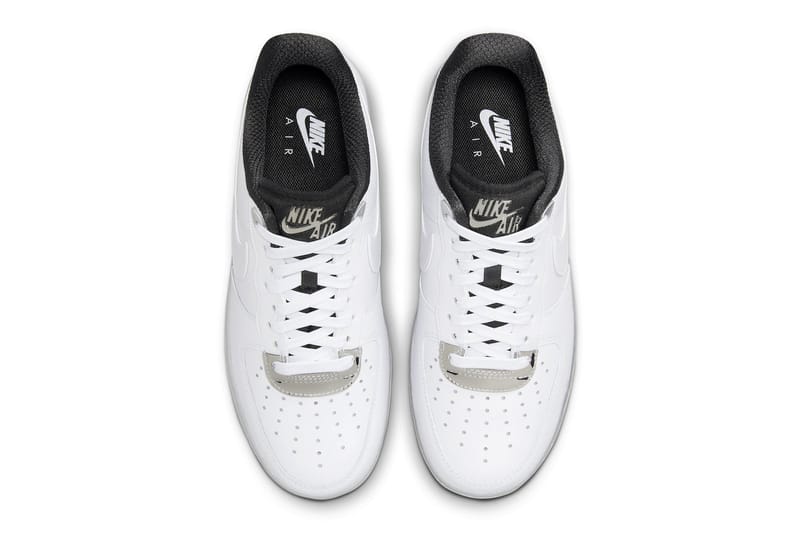 Nike air force 1 white with clearance black trim