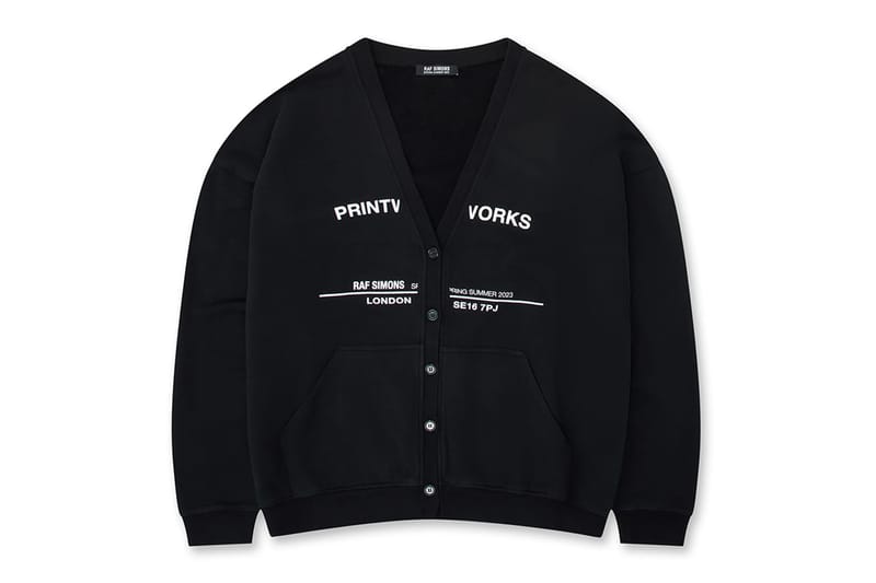 Raf Simons SS23 Printworks Runway Show Tour Cardigan | Hypebeast