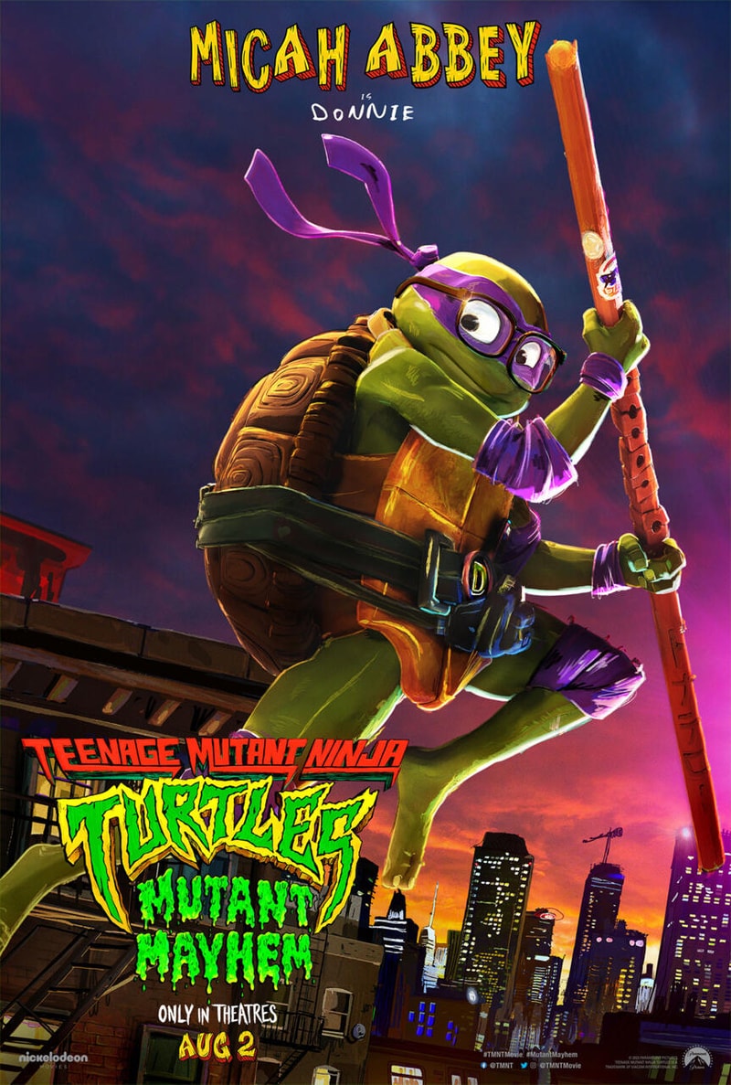 Masque Donatello Tortues Ninja - Film Mutant Mayhem - Pour Enfants 4-7 Ans - Sangle Réglable