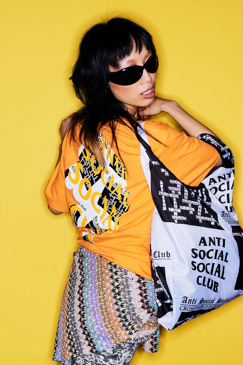 Anti social social club hoodie yellow hot sale