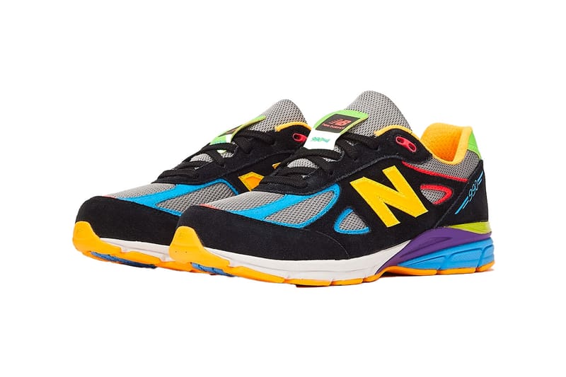 Yellow new balance store 990 grade school