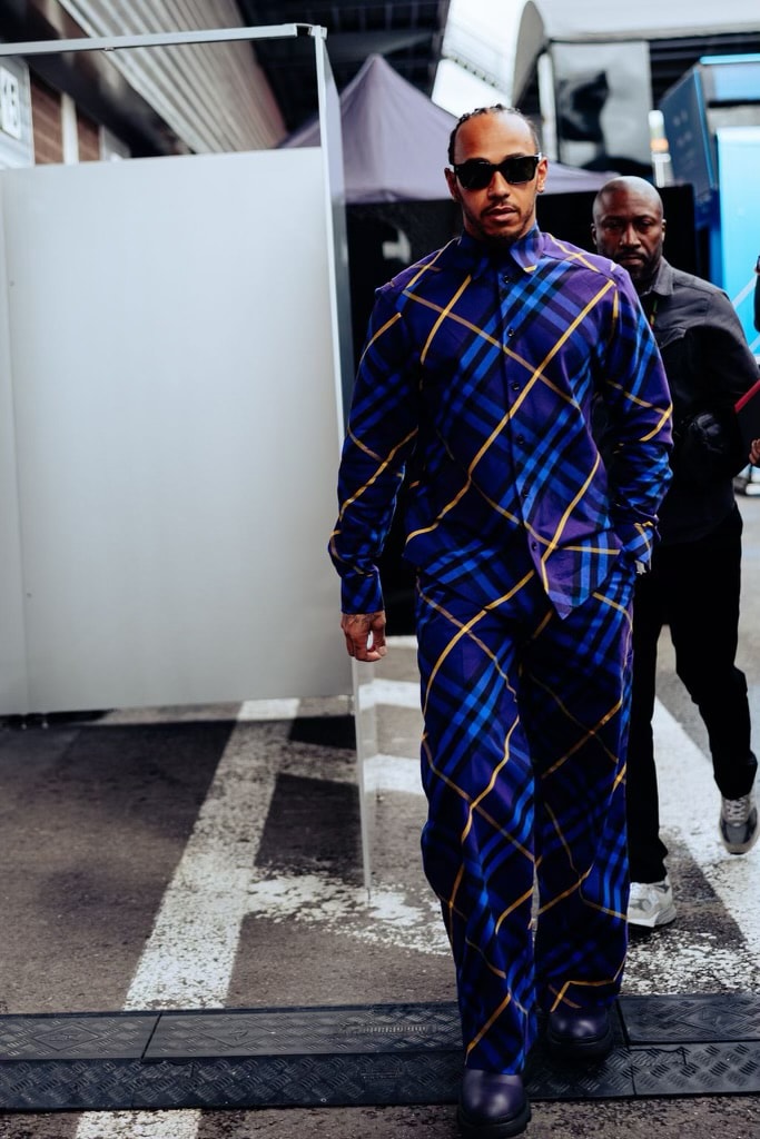 Lewis Hamilton Wears Custom Burberry at Belgian GP Hypebeast