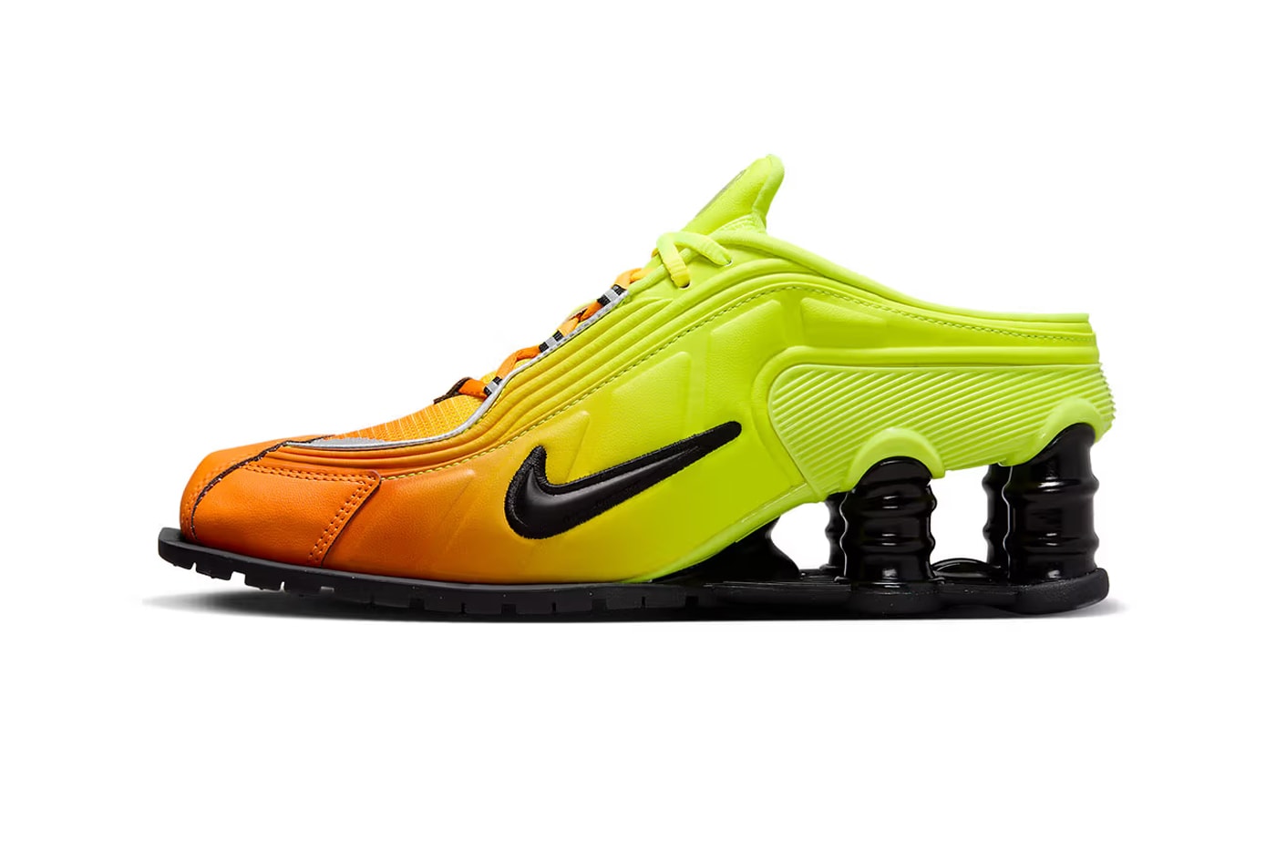 Martine Rose Nike Shox MR4 Scuba Blue Safety Orange Release | Hypebeast