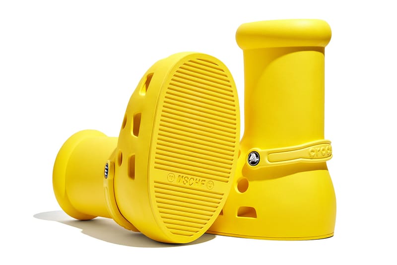 MSCHF Crocs Officially Big Yellow Boots Release Date Hypebeast