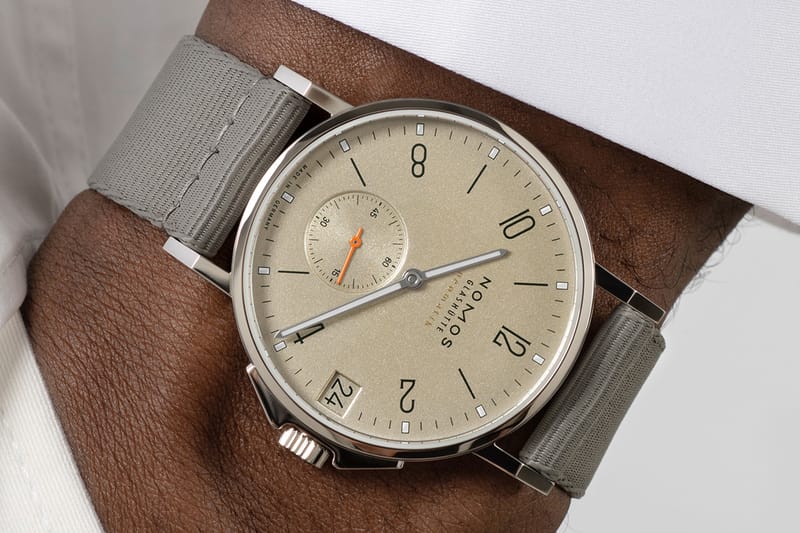 NOMOS Ahoi Neomatik 38 Date Sand Sky Release Hypebeast