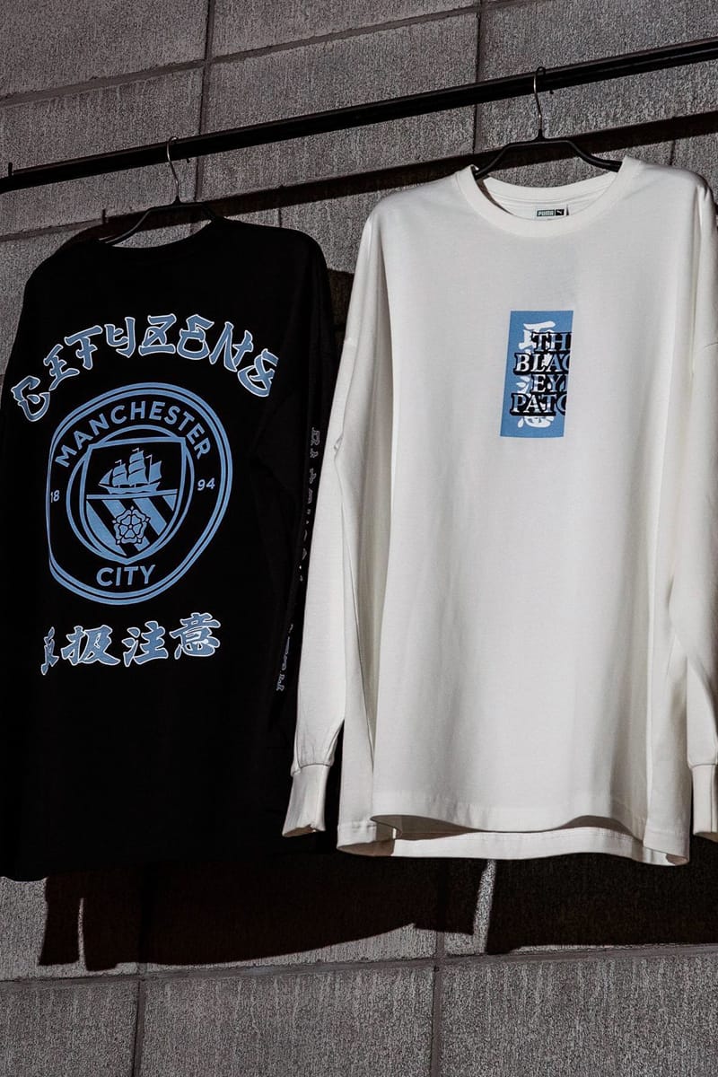 MCFC x black eye patch T 黒　長袖　M