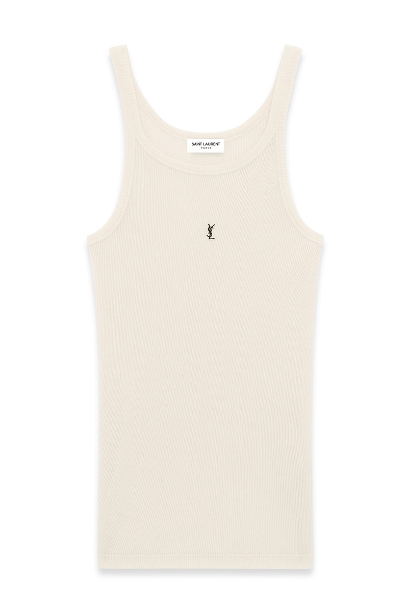 Yves Saint Laurent ドット柄タンクトップ ホワイト XS ロゴ 2026年最新】Yves Saint Laurent カラー：ホワイト系 レディース