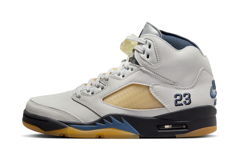 Jordan 5 cheap blue white