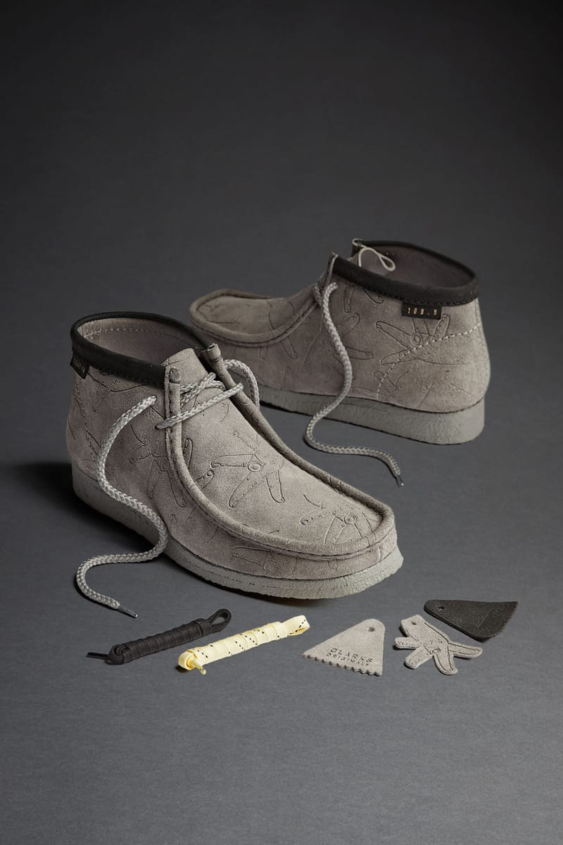 Gray clarks outlet wallabees