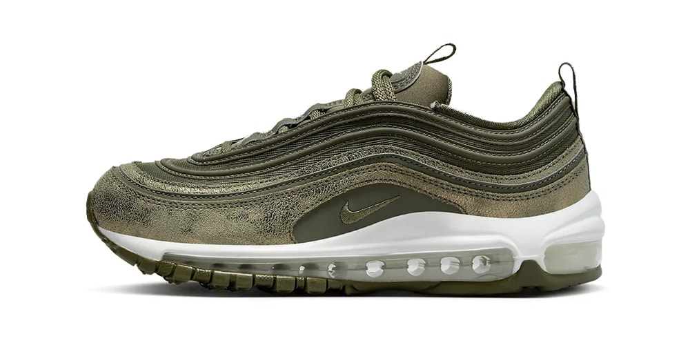 Nike Air Max 97 облачена в «оливковые» оттенки