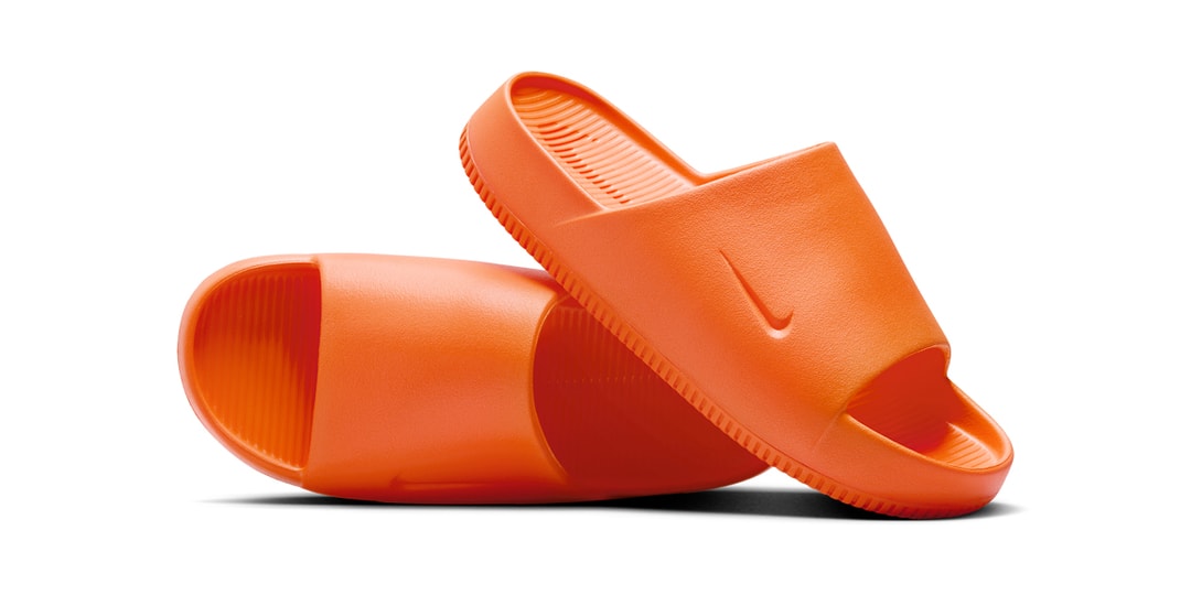 «Оранжевый» свет на шлепанцах Nike Calm