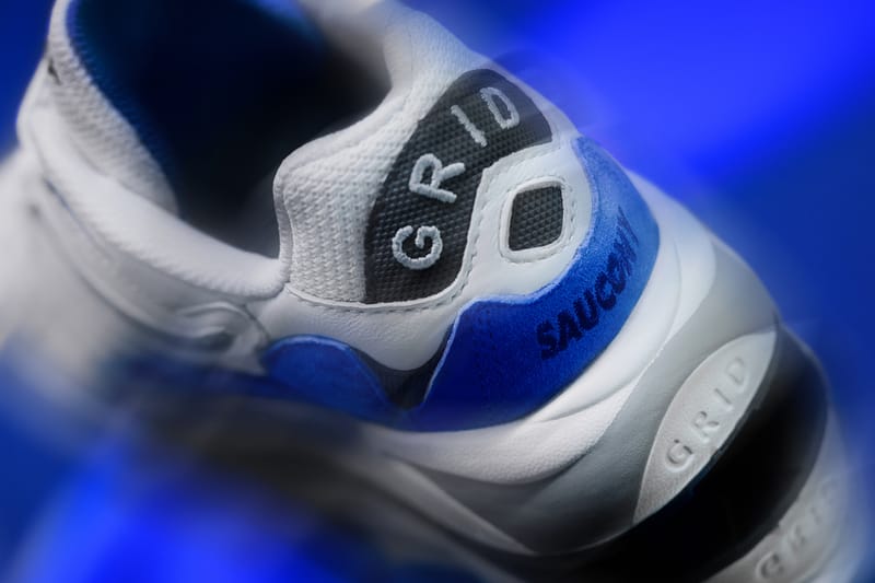 Saucony grid 9 white on sale blue