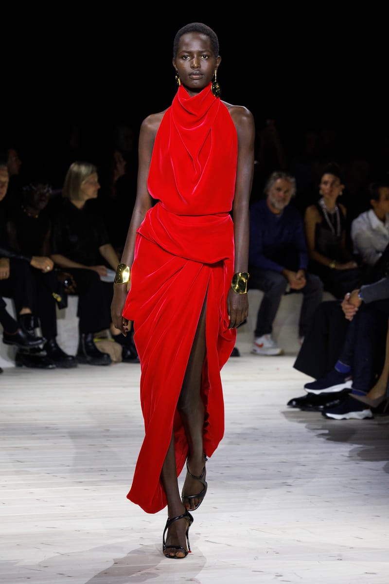 Red dress alexander sales mcqueen