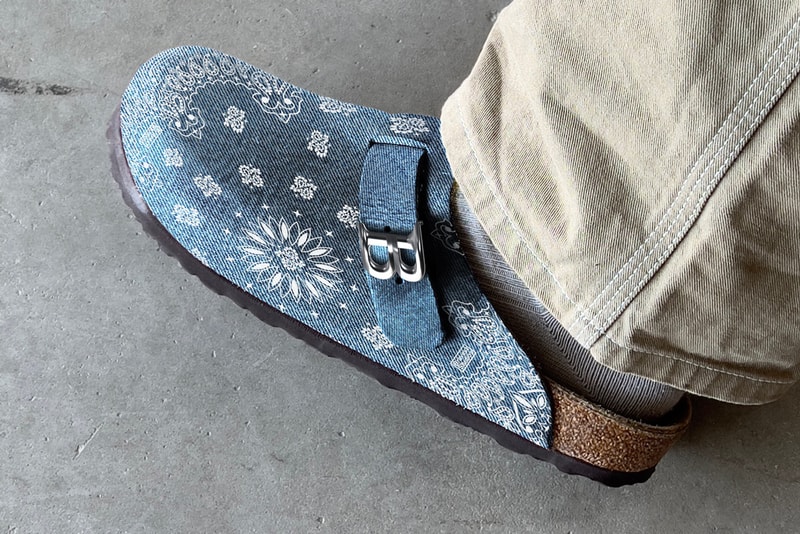 Denim Paisley Clogs