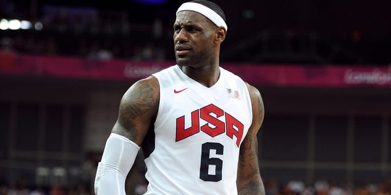 Lebron james shop usa basketball jersey