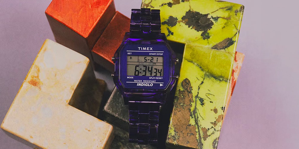 NEEDLES, BEAMS BOY и Timex Connect для классических цифровых часов фиолетового цвета