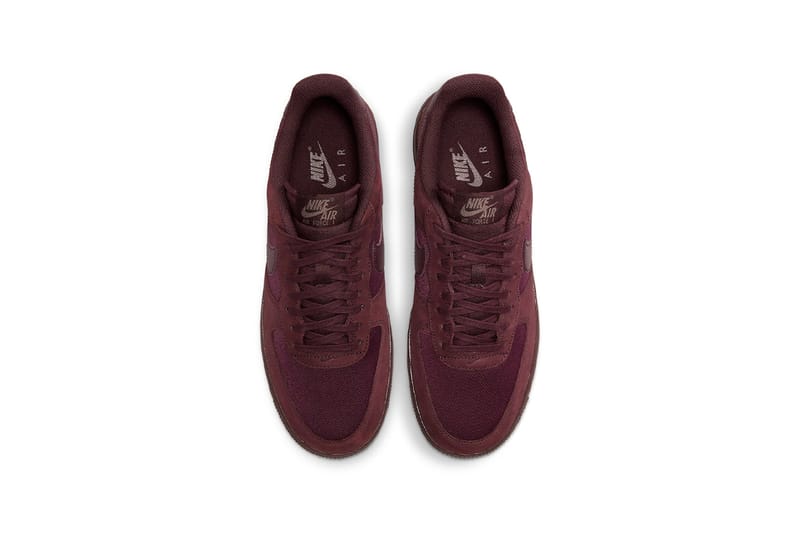 Nike air force on sale 1 maroon suede