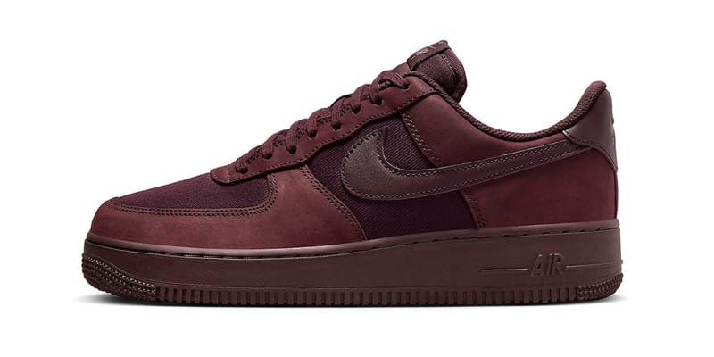 Burgundy and gold store air force ones