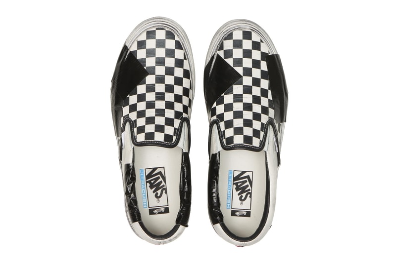 vans vault classic slip-on lx lux duct black checkerboard