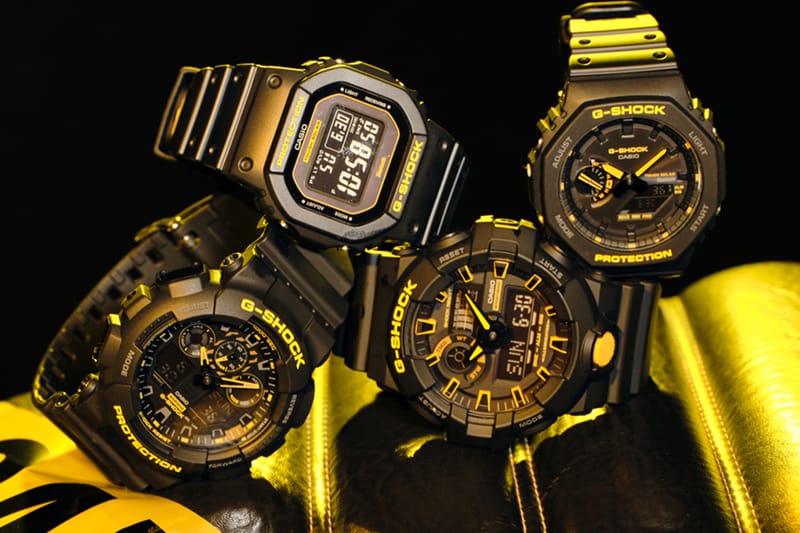 G shock black discount yellow