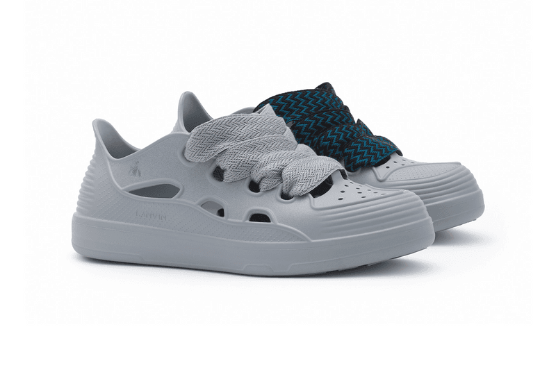 スニーカー Lanvin Grey Rubber Curb Sneakers LANVIN Curb Color-Block Rubber Sneakers Release Info | Hypebeast