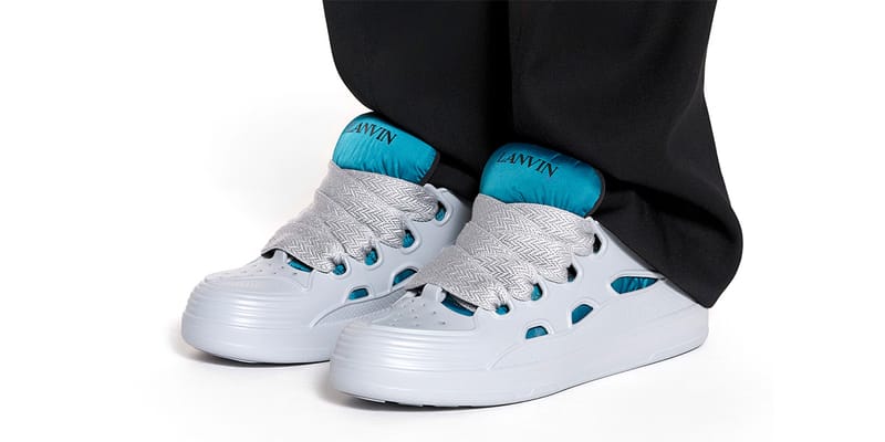 スニーカー LANVIN Grey Rubber Curb Sneakers LANVIN Curb Color-Block Rubber Sneakers Release Info | Hypebeast