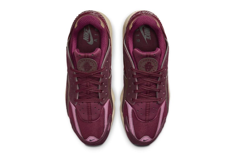 Burgundy and black outlet huaraches