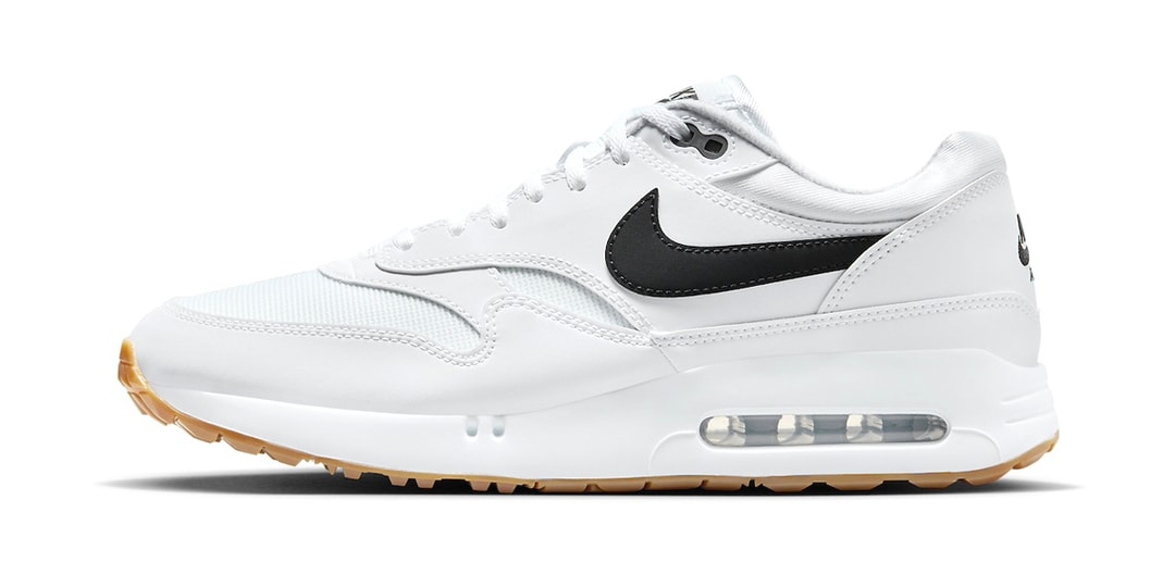 Кроссовки Nike Air Max 1 ’86 OG Golf «Бело-черные» с резиновой подошвой