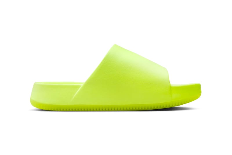 Neon yellow nike slides sale