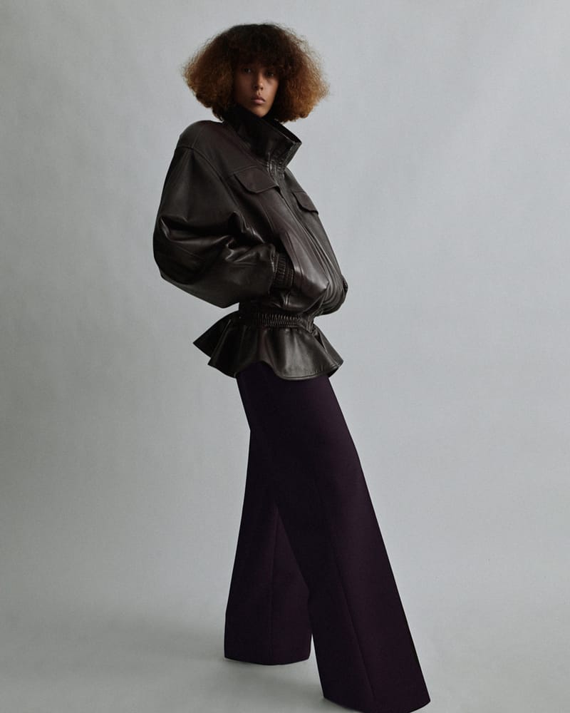 PHOEBE PHILO | TIE NECK SHORT SLEEVE SHIRT