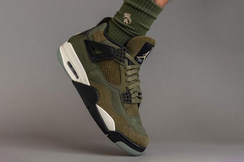 Olive green store jordans release date