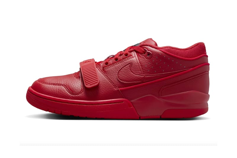 Red nike shoes with sales straps