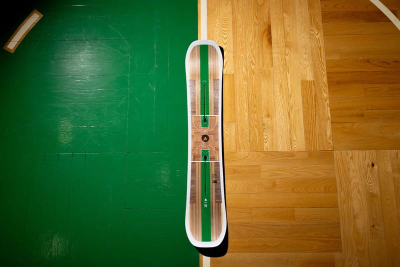 A Closer Look at Burton s MINE77 x Celtics Floor Board Hypebeast