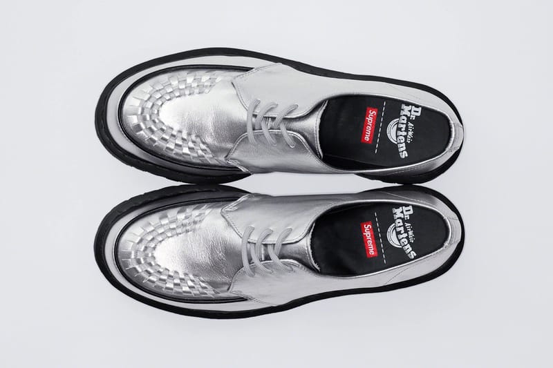 豪奢な 靴 Supreme Dr.Martens Ramsey Creeper Silver 靴 ...