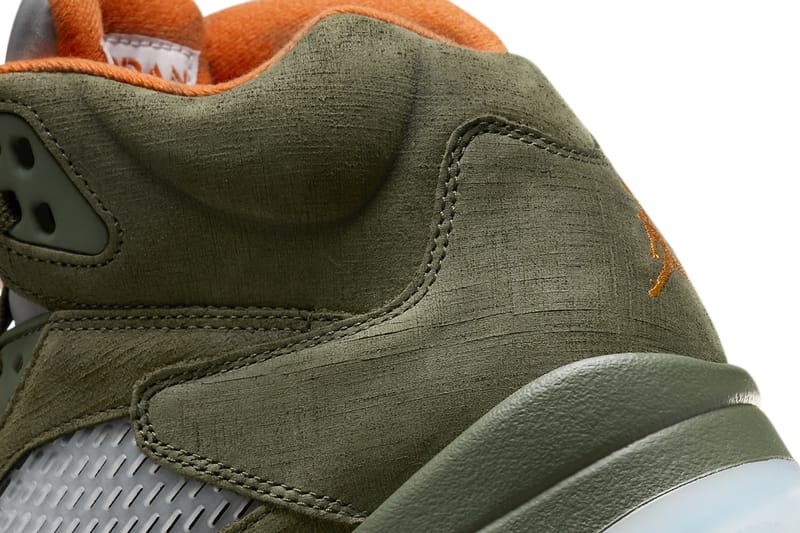 Jordan 5 army store green