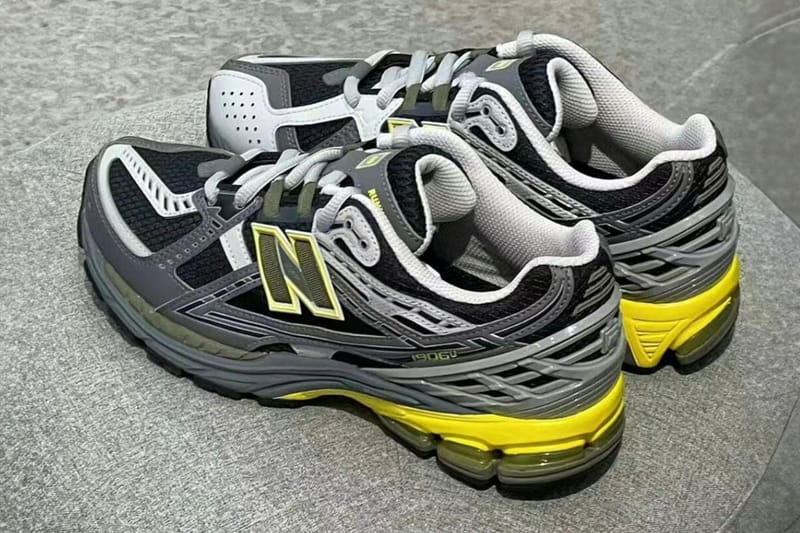 New balance grey and on sale yellow