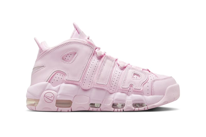 Nike uptempo clearance pink and black