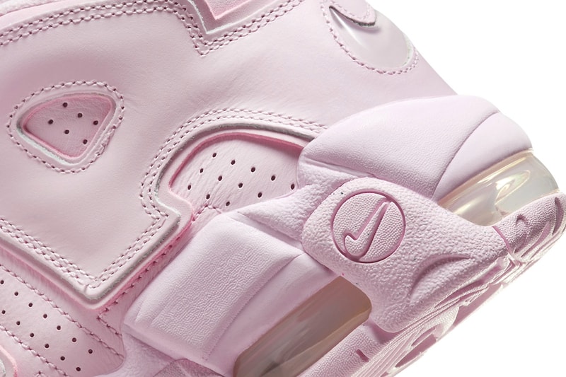 nike uptempo pink and black