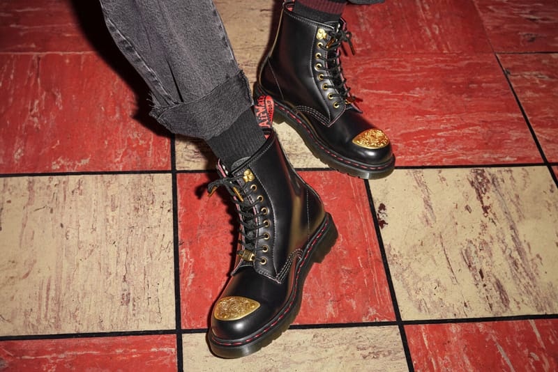 Dr martens x grez on sale 1460 boots in tattoo print