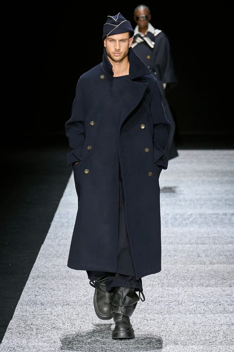 Emporio Armani Fall Winter 2024 Collection Hypebeast   Emporio Armani Fw24 Fall Winter 2024 Milan Fashion Week Mens Runway 1 