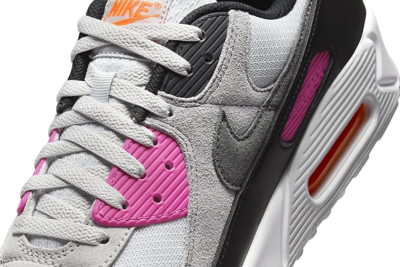 Air max 90 top grey and rose trainers