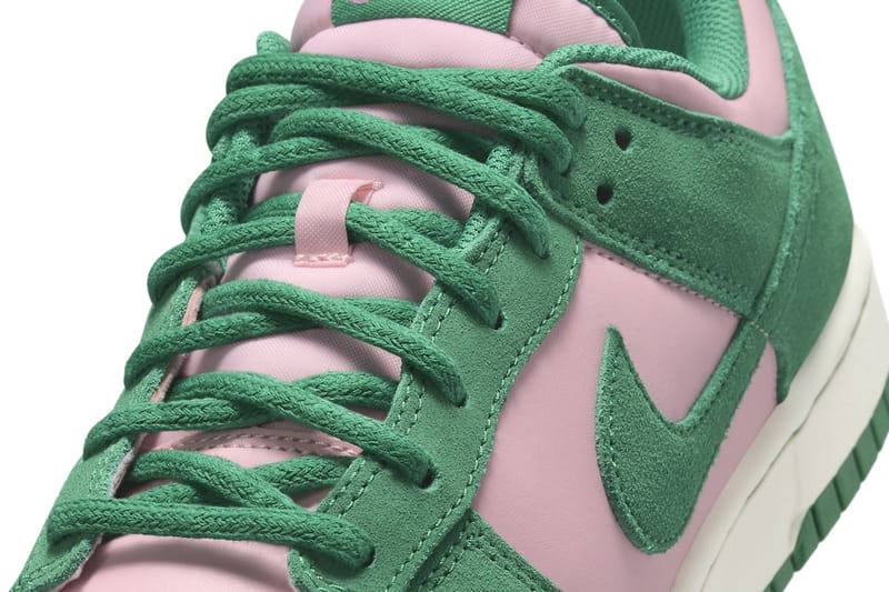 Pink store green nike